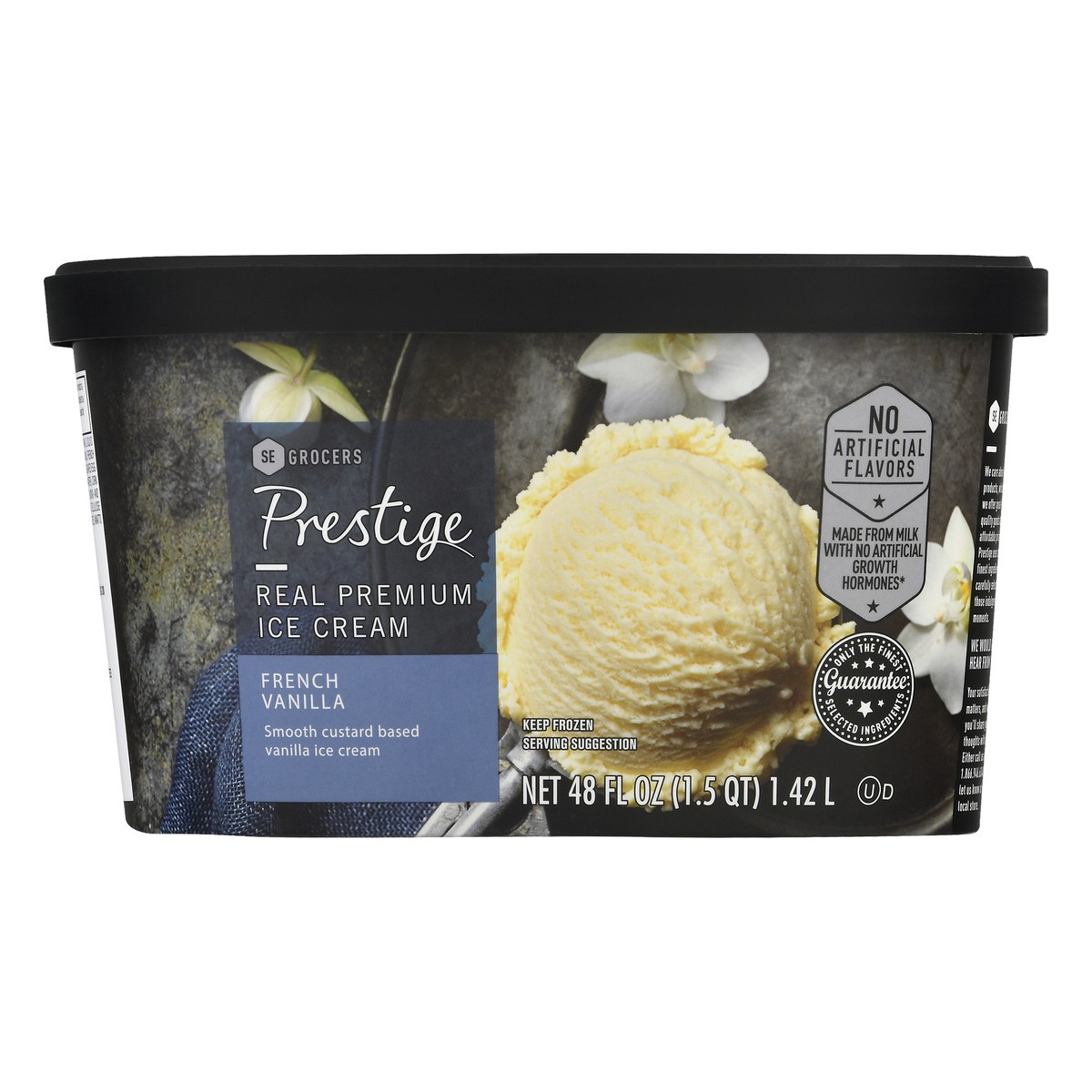 slide 1 of 12, Prestige French Vanilla Ice Cream, 48 oz