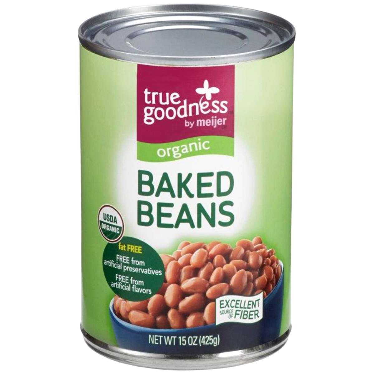 slide 1 of 3, True Goodness Organic Baked Beans, 15 oz