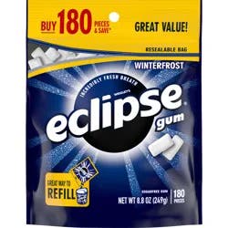 ECLIPSE Winterfrost Sugar Free Chewing Gum, Value Pack, 180 ct Bag