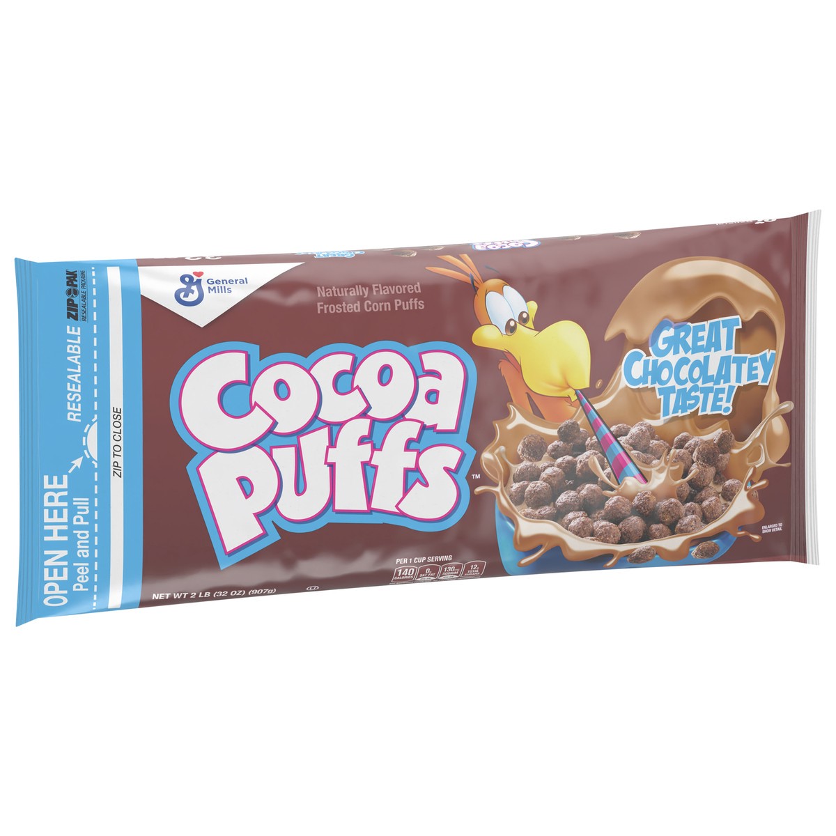 slide 5 of 8, Cocoa Puffs Breakfast Cereal Bag- 32 oz, 32 oz