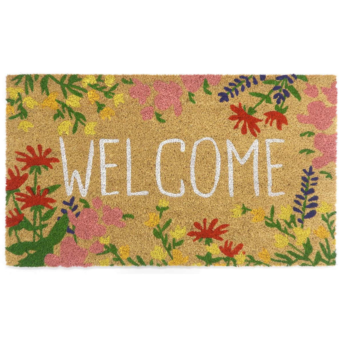 slide 1 of 3, Allure Floral Welcome Doormat, 17 in x 29 in, Multi, 17 x 29 