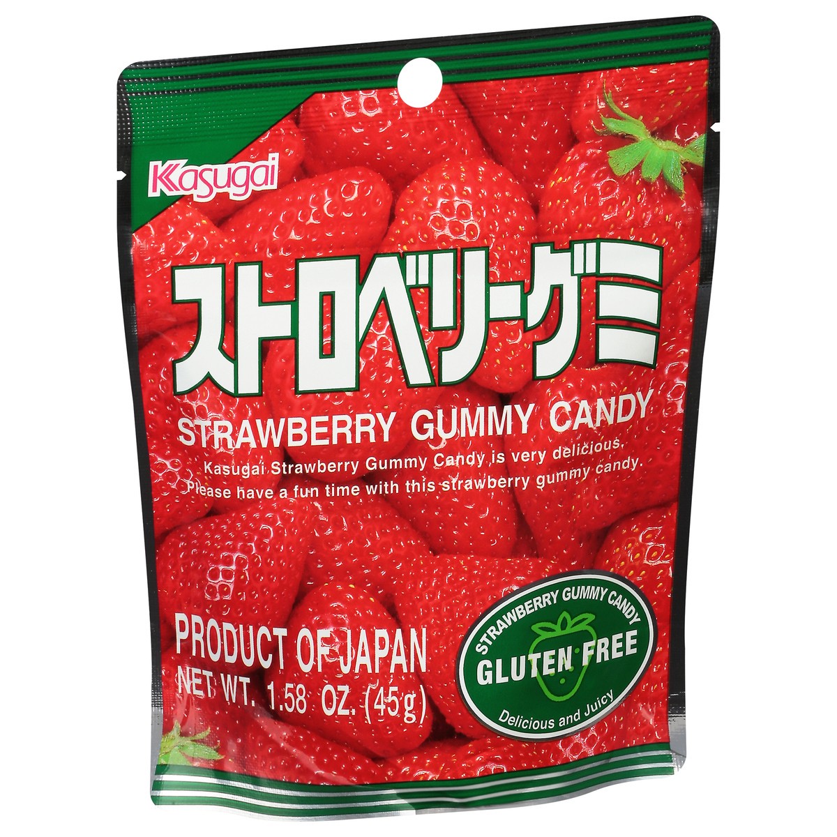 slide 2 of 9, Kasugai Strawberry Gummy Candy 1.58 oz, 1.58 oz