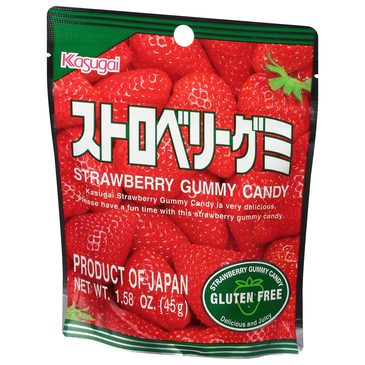 slide 4 of 9, Kasugai Strawberry Gummy Candy 1.58 oz, 1.58 oz
