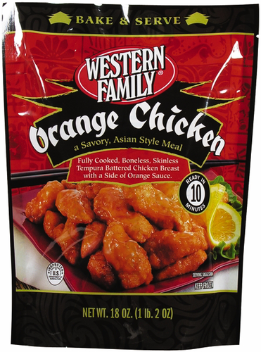 slide 1 of 1, Western Family Orange Chicken, 18 oz