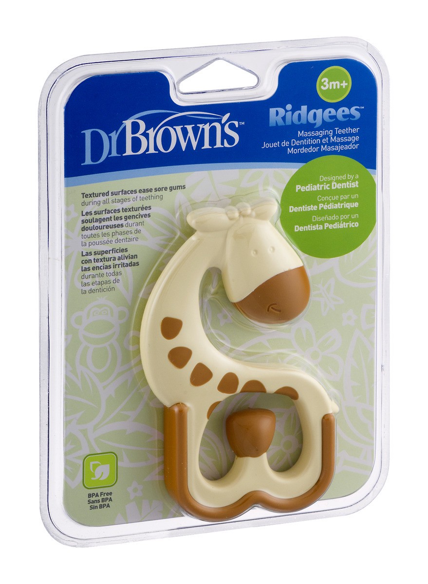 slide 2 of 9, Dr. Brown's RidGees Giraffe Teether, 1 ct