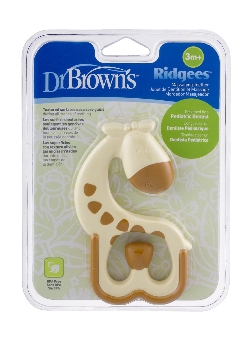 slide 1 of 9, Dr. Brown's RidGees Giraffe Teether, 1 ct