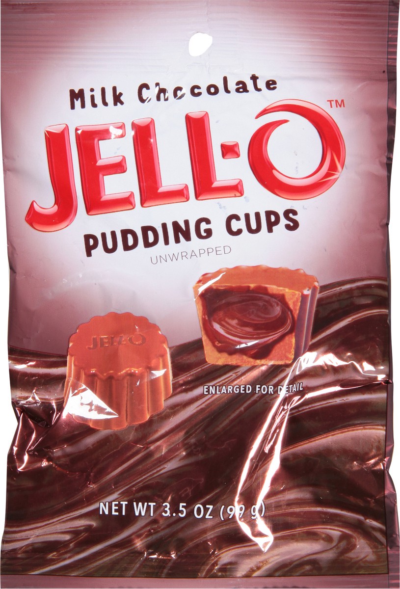 slide 6 of 9, Jell-O Unwrapped Milk Chocolate Pudding Cups Candy 3.5 oz, 3.5 oz