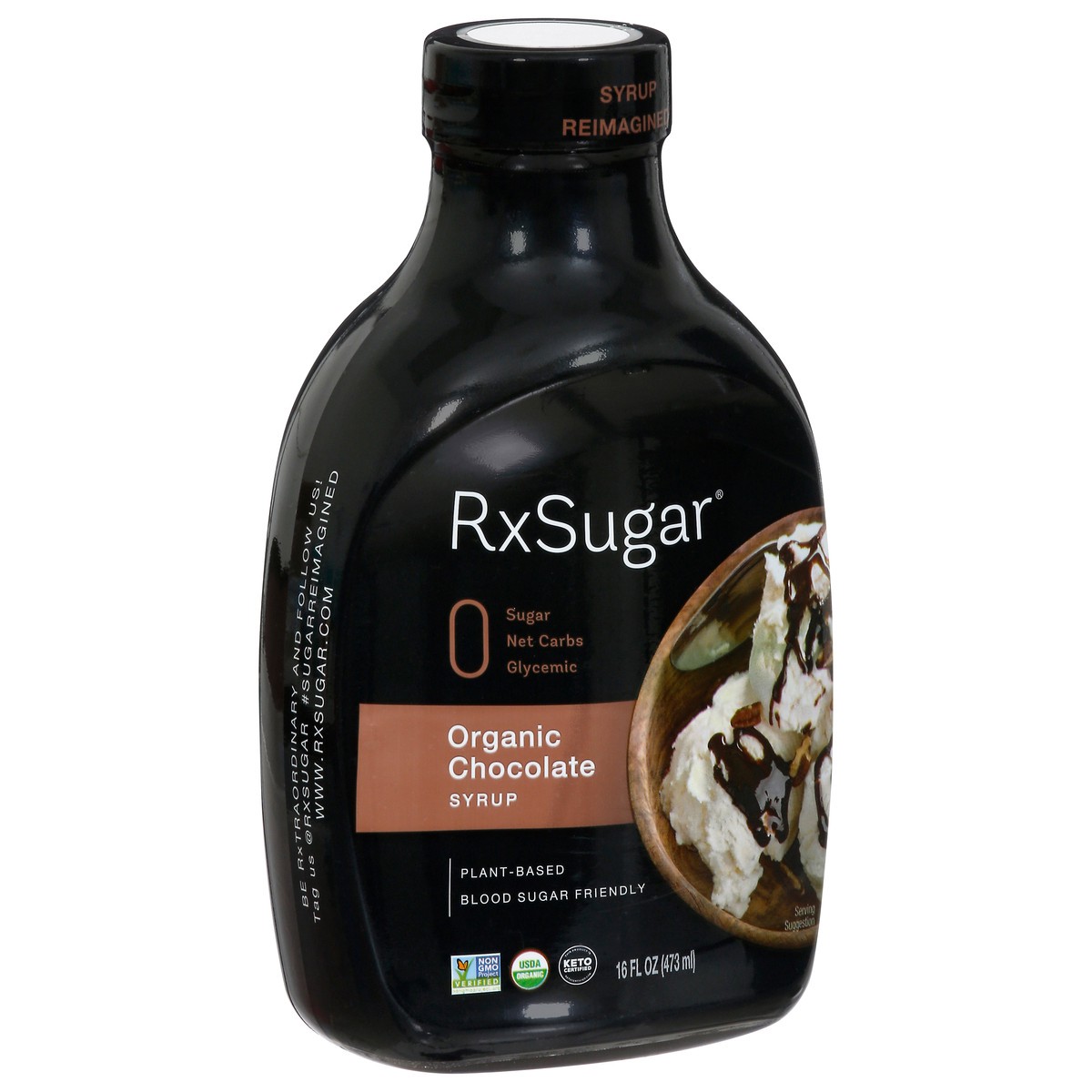 slide 2 of 9, RxSugar Chcolate Syrup Org, 16 oz