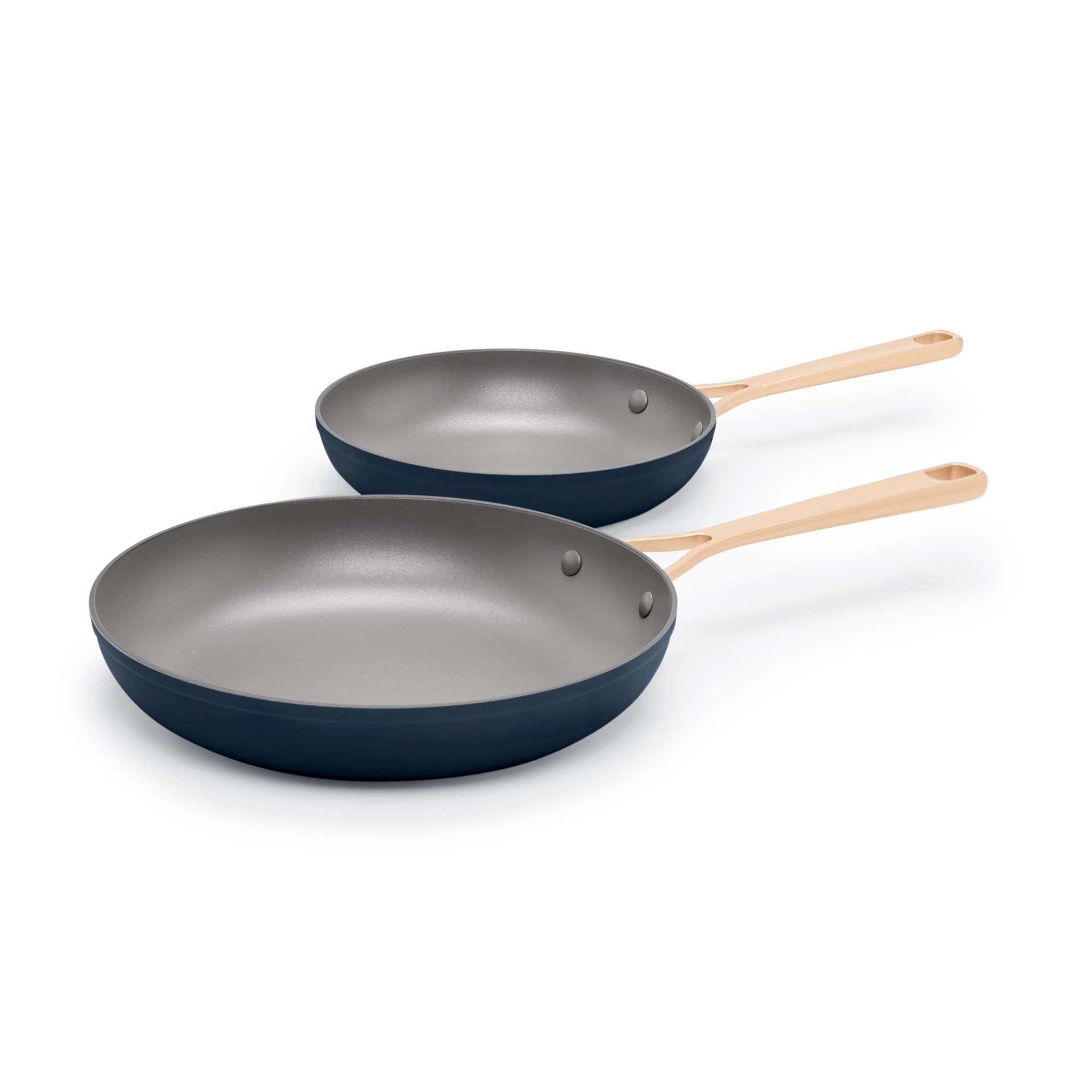 slide 1 of 1, Kitchen & Table by H-E-B Non-Stick Fry Pans - Ocean Blue, 2 ct