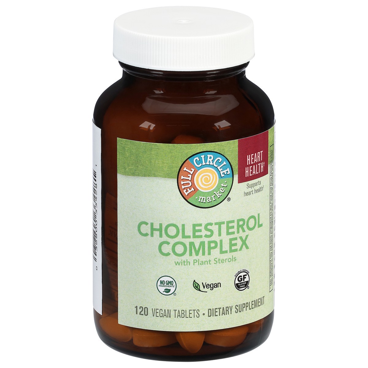 slide 4 of 4, Full Circle Market Cholesterol Complex with Plant Sterols 120 Vegan Tablets, 120 ct