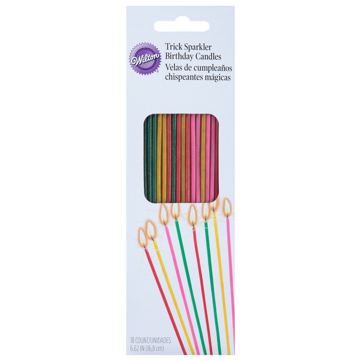 slide 1 of 9, Wilton 6.62 Inches Trick Sparkler Birthday Candles 18 ea, 18 ct