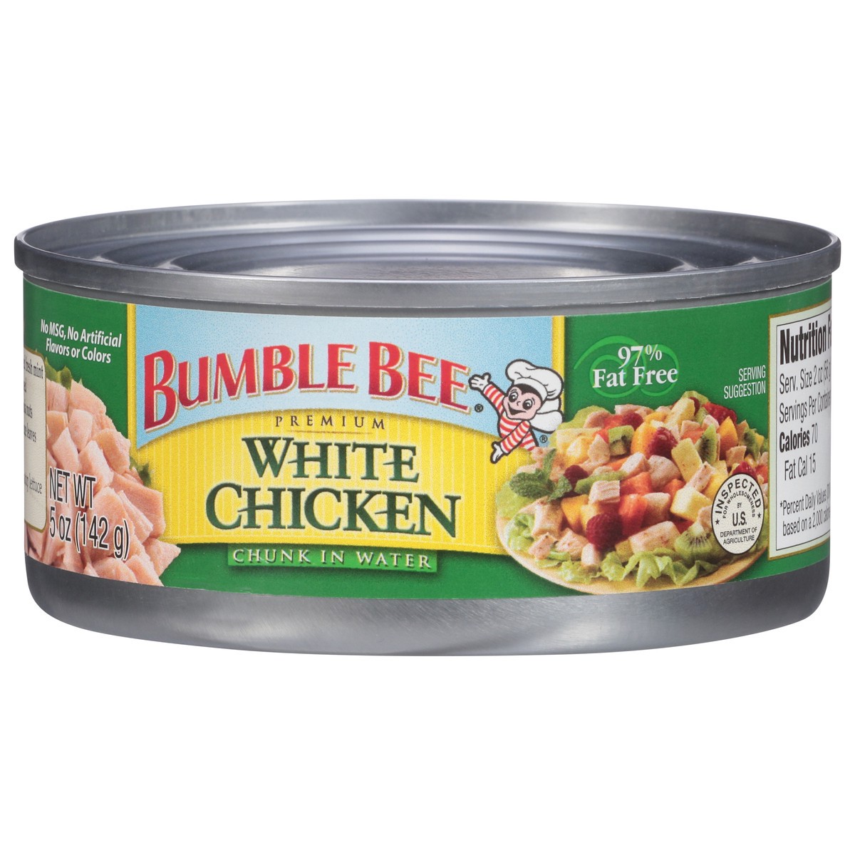 slide 5 of 9, Bumble Bee Premium Chunk in Water White Chicken 5 oz, 5 oz