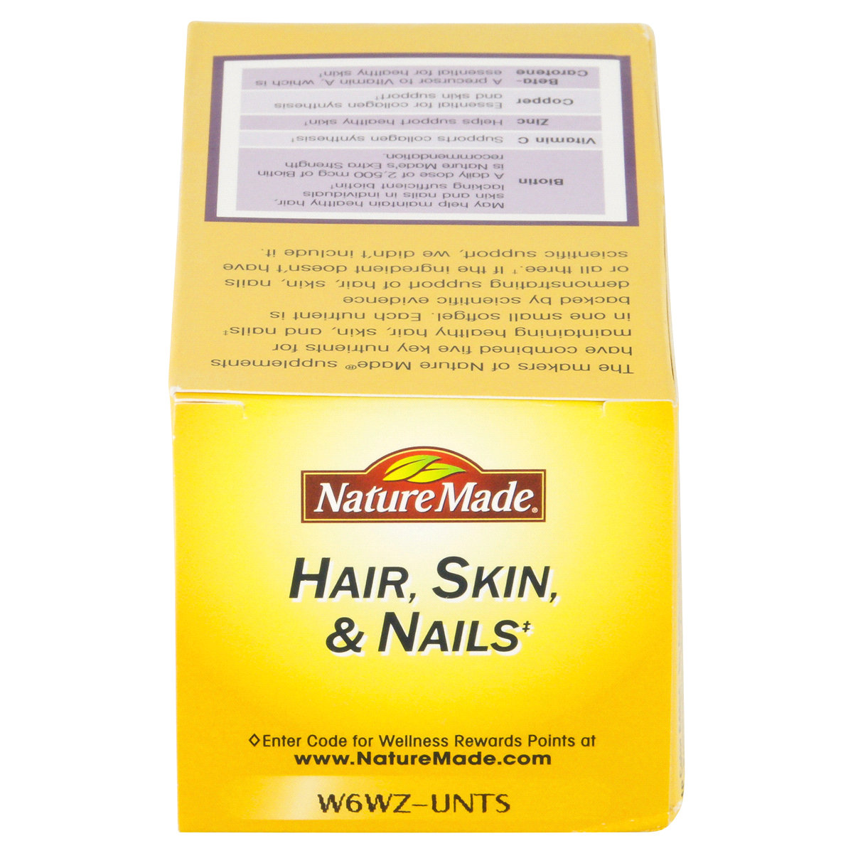 slide 4 of 14, Nature Made Hair Skin and Nails with Biotin 2500 mcg, Dietary Supplement For Healthy Hair Skin and Nails Support, 60 Softgels, 60 Day Supply, 60 ct