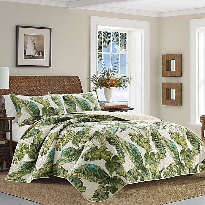 slide 1 of 3, Tommy Bahama Fiesta Palms Reversible King Quilt Set, 3 ct