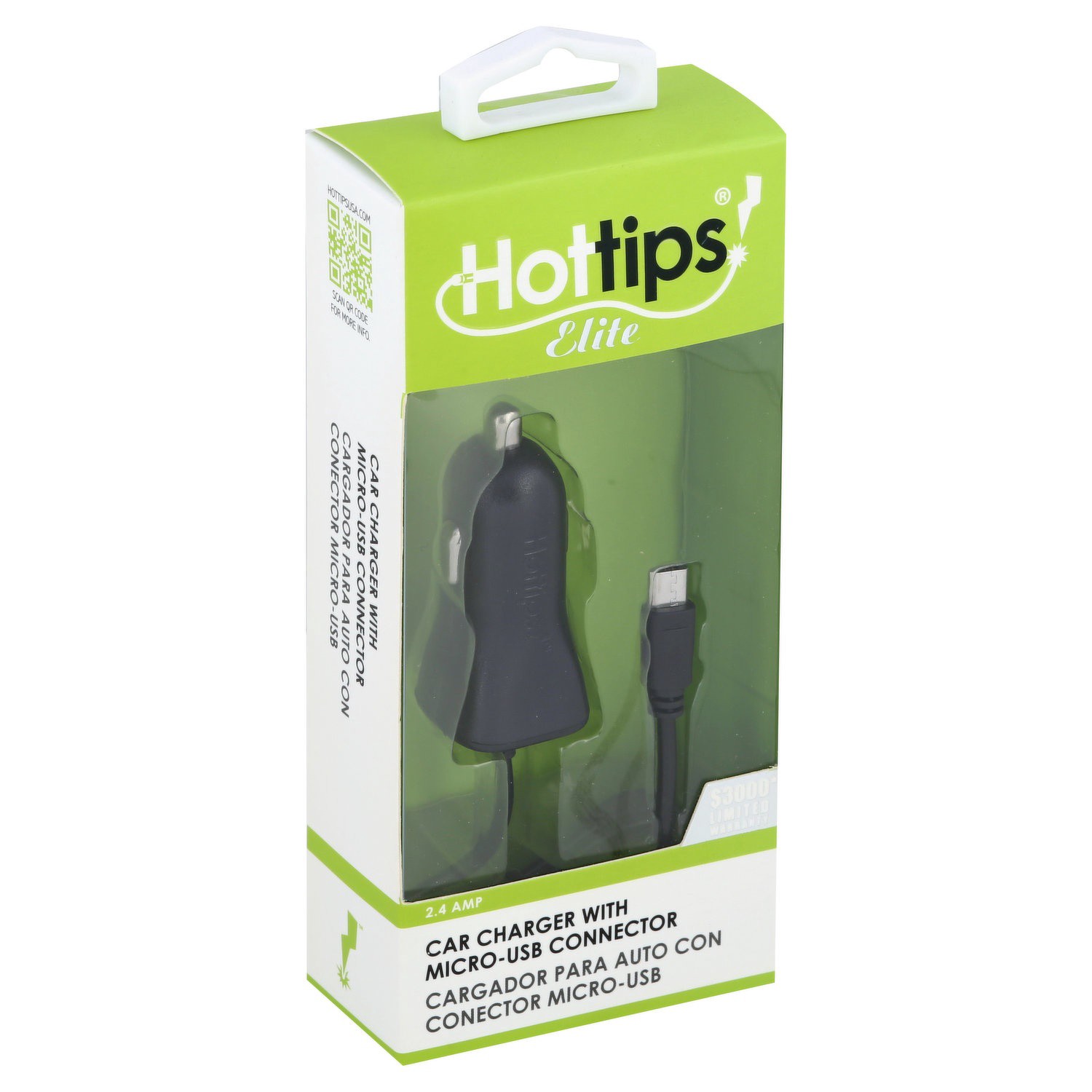 slide 1 of 4, Hottips! Hottips Micro Usb Car Charger, 1 ct