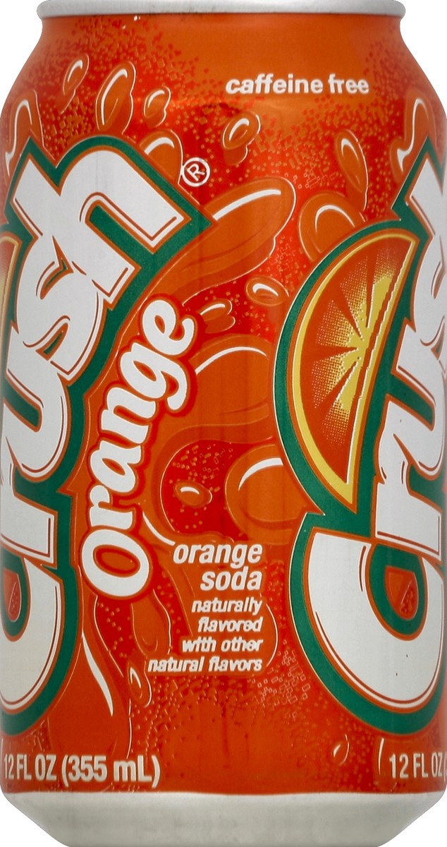 slide 3 of 4, Crush Orange Soda, 12 fl oz can, 12 oz