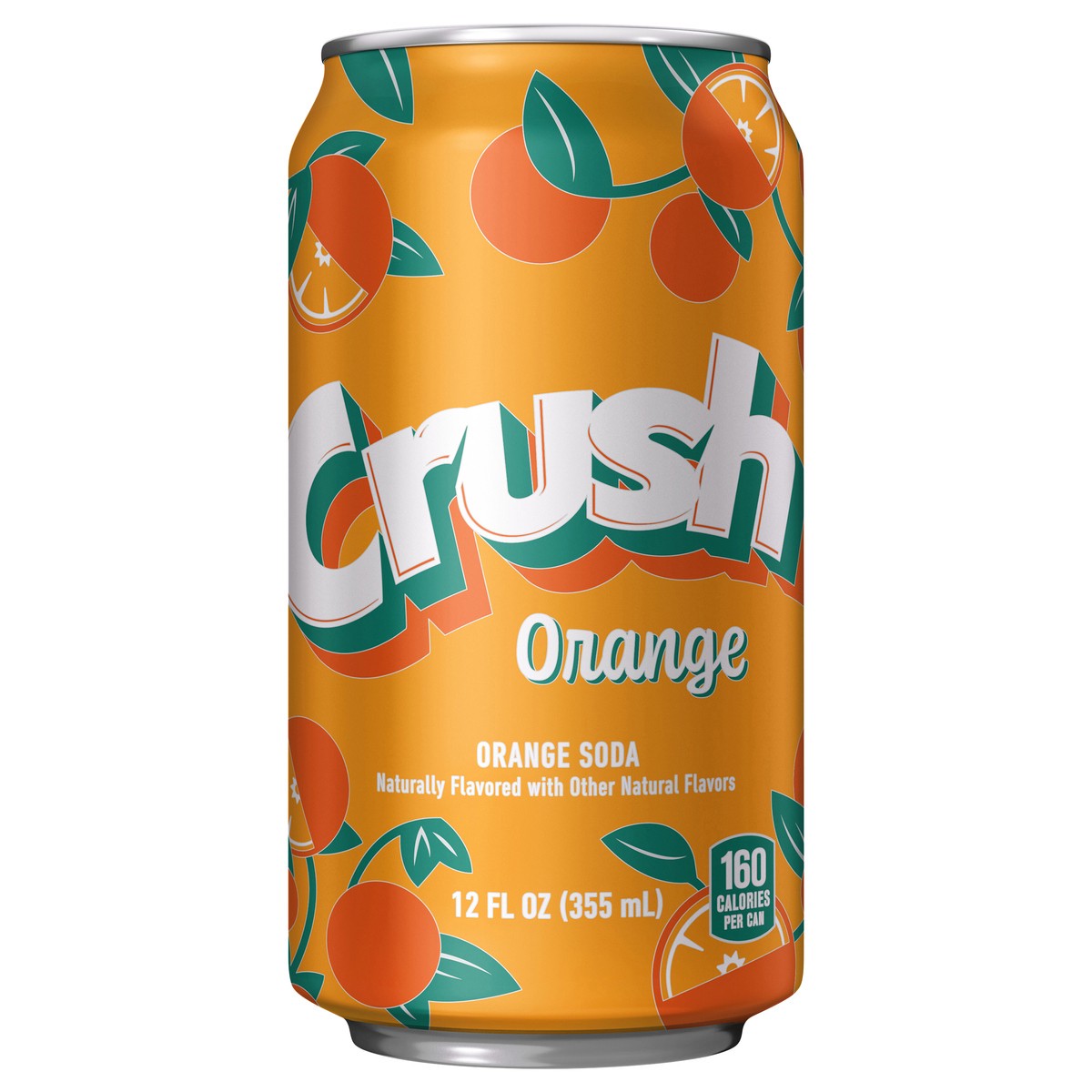 slide 1 of 4, Crush Orange Soda, 12 fl oz can, 12 oz