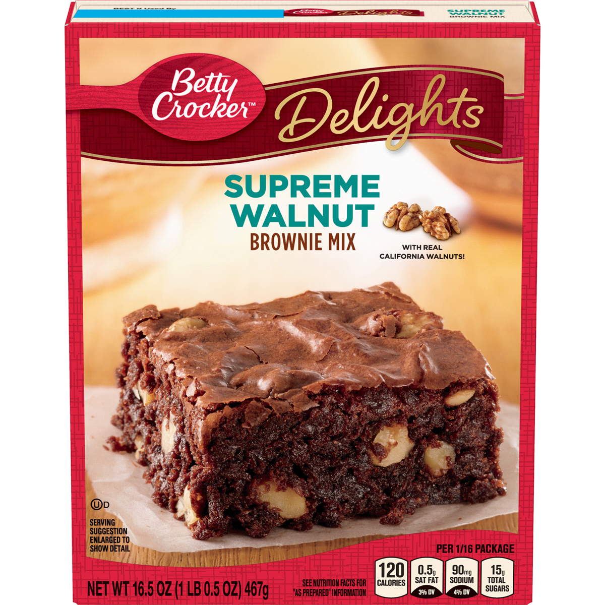 slide 1 of 1, Betty Crocker Supreme Brownie Mix, Hershey's Walnut, 19.8 oz