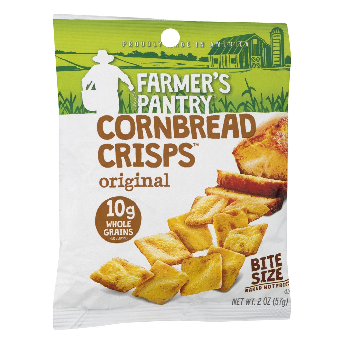 slide 7 of 9, Farmer's Pantry Bite Size Original Cornbread Crisps 2 oz, 2 oz