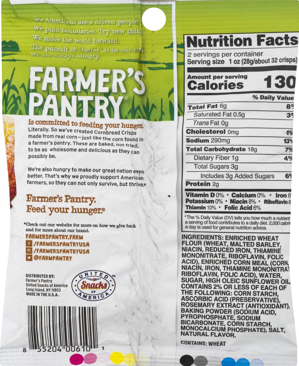 slide 3 of 9, Farmer's Pantry Bite Size Original Cornbread Crisps 2 oz, 2 oz