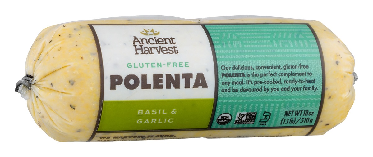 slide 2 of 11, Ancient Harvest Polenta Basil & Garlic, 18 oz