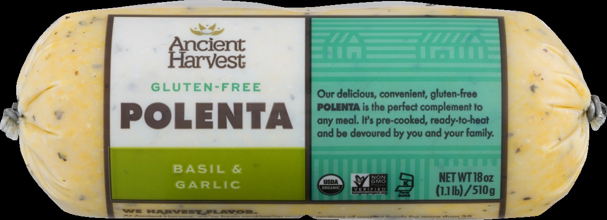 slide 10 of 11, Ancient Harvest Polenta Basil & Garlic, 18 oz