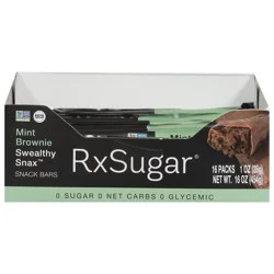 RxSugar Keto Mint Brownie Swealthy Snax Bars - 16 ct
