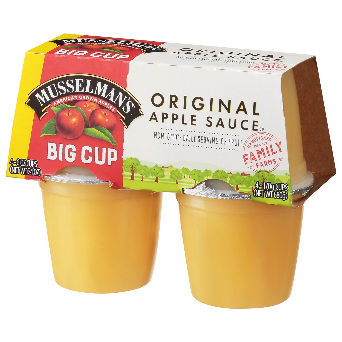 slide 3 of 8, Musselman's Big Cup Apple Sauce, 4 ct; 6 oz