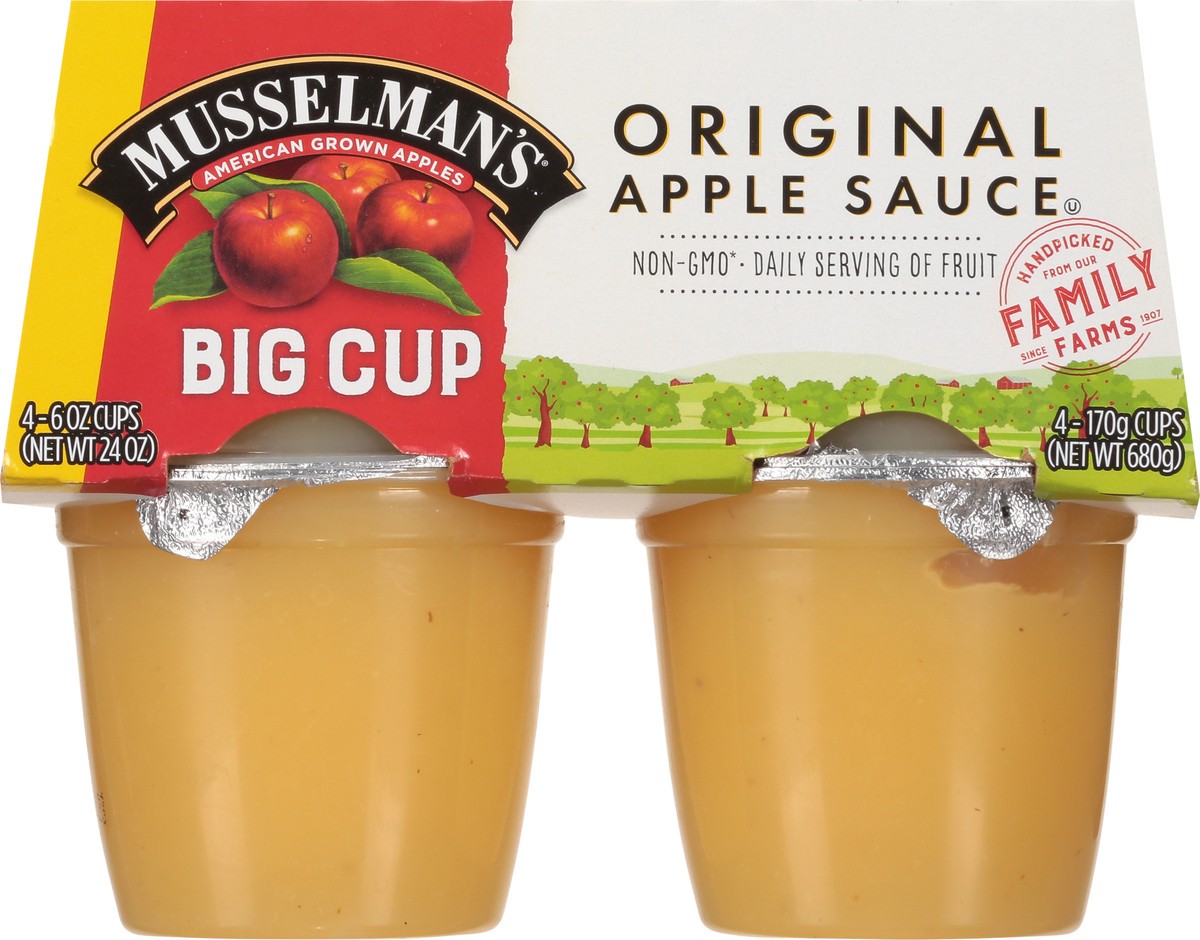 slide 5 of 8, Musselman's Big Cup Apple Sauce, 4 ct; 6 oz