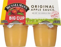 Musselman's Big Cup Original Apple Sauce - 4 - 6 oz Cups