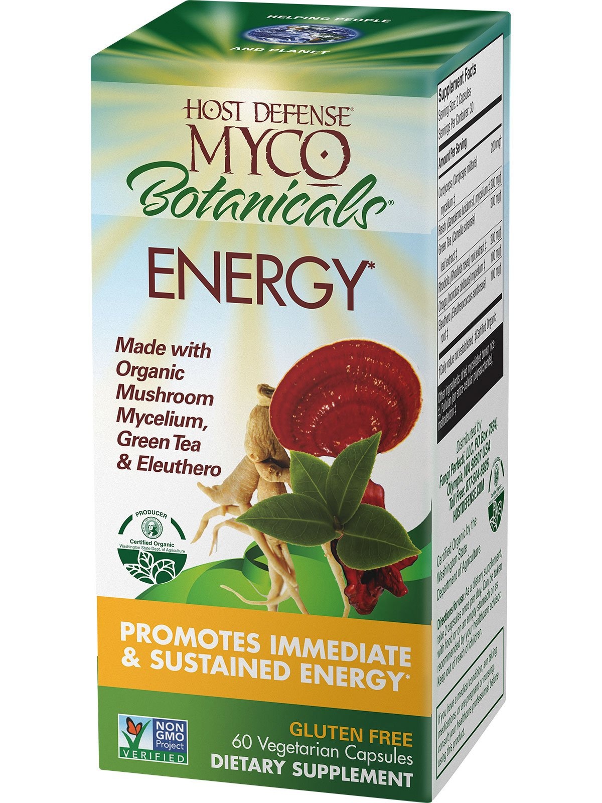 slide 1 of 1, Host Defense Mycobotanicals Energy, 60 ct