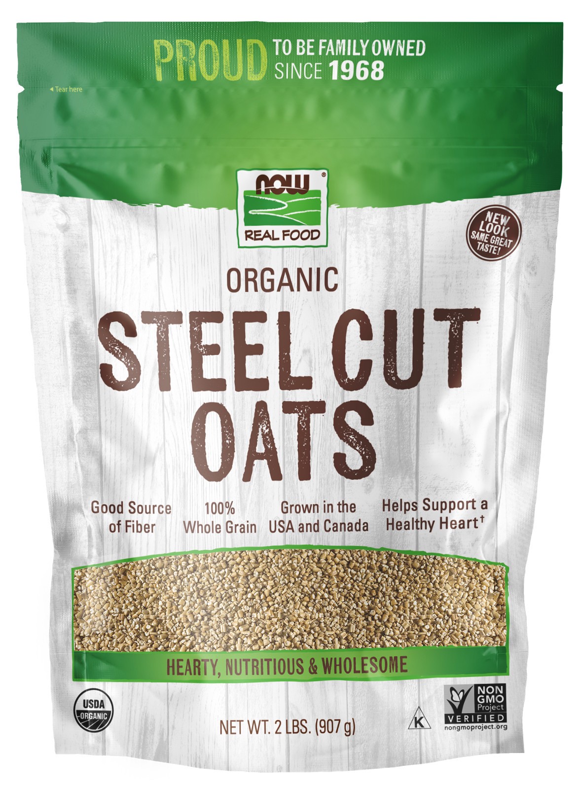 slide 1 of 3, NOW Natural Foods Steel Cut Oats, Organic - 2 lb., 2 lb