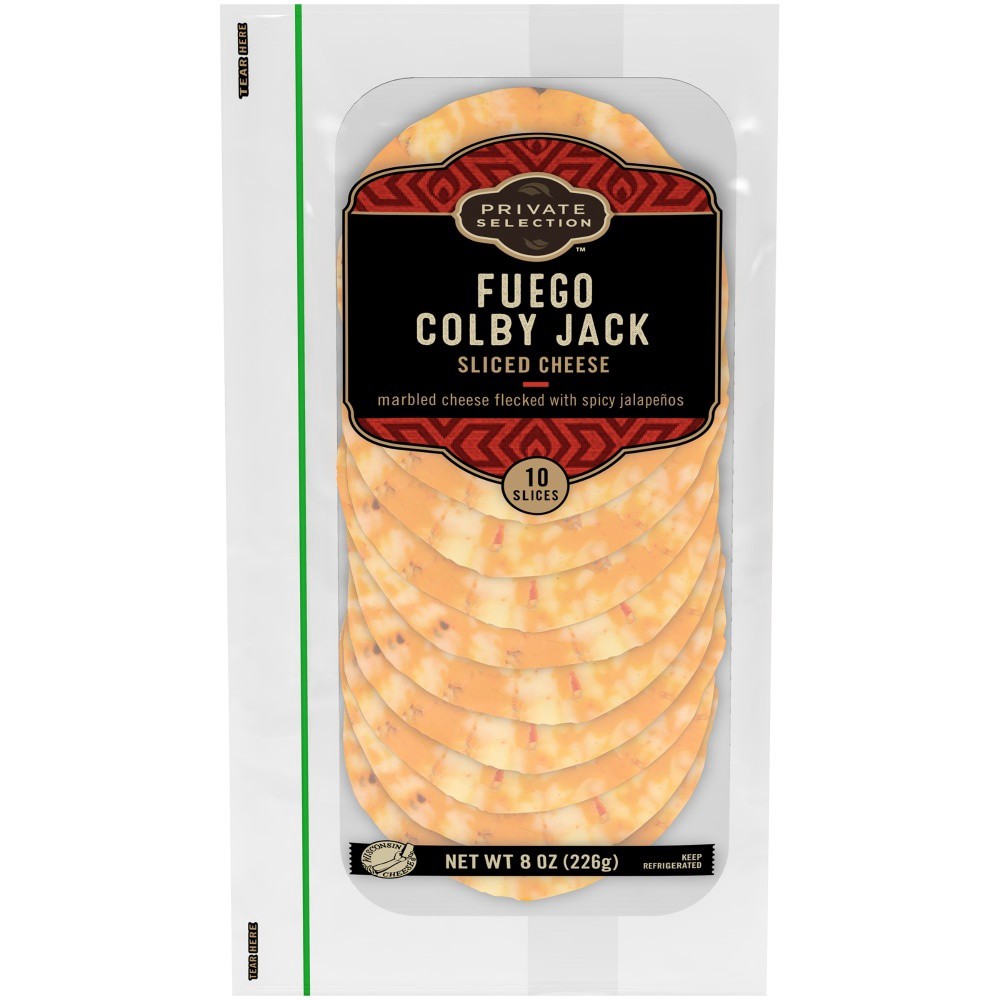 slide 1 of 4, Private Selection Fuego Colby Jack Sliced Cheese, 8 oz