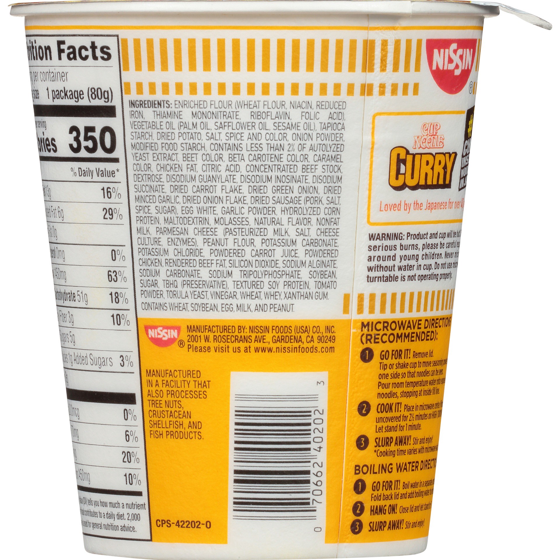 slide 4 of 6, Nissin Noodle Curry Cup, 2.8 oz