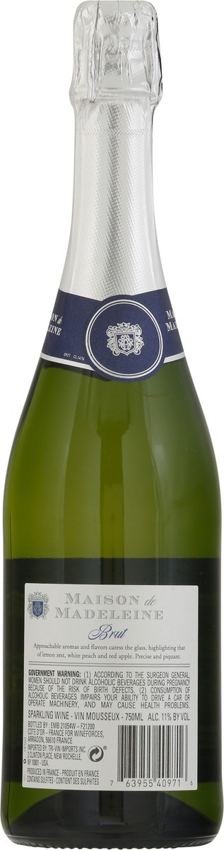 slide 5 of 9, Maison de Madeleine France Brut 750 ml Bottle, 