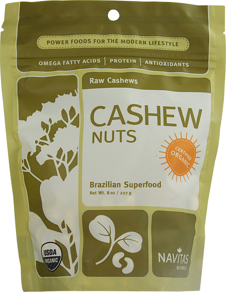 slide 1 of 1, Navitas Organic Raw Cashews, 8 oz