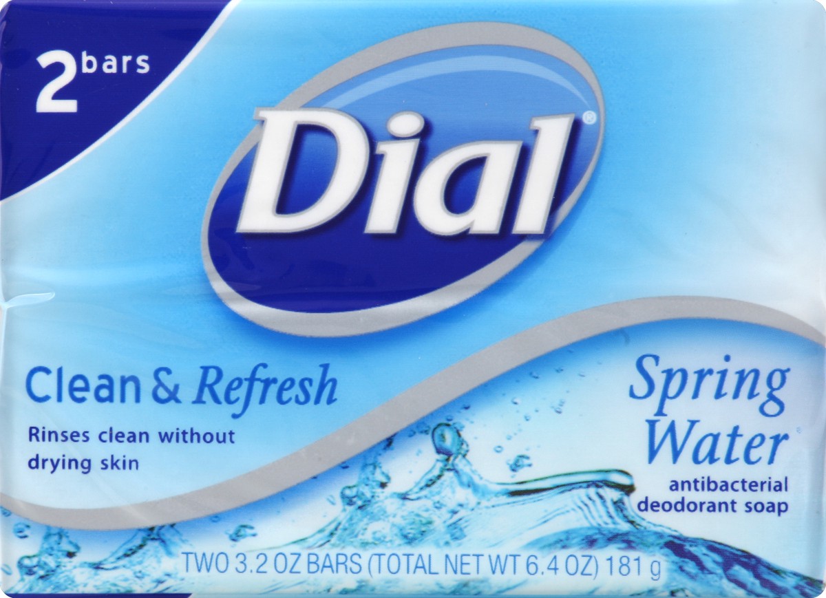 slide 1 of 5, Dial Spring Water Soap Bars, 2 ct; 3.2 oz