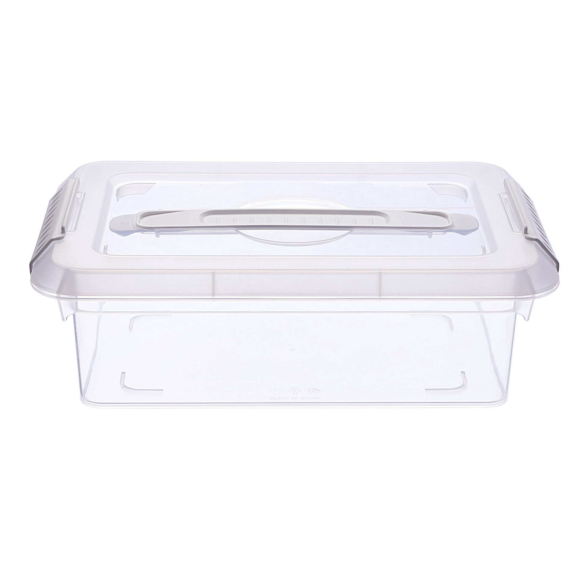 slide 4 of 6, 3.4qt. Storage Bin With Lid By Simply Tidy, 11.6 in x 7.6 in x 3.9 in