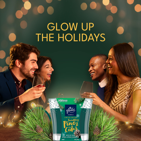 slide 5 of 29, Glade Small Twin Candle, Scented Candles, Pine & Cedar, Pack of 2, 2 ct