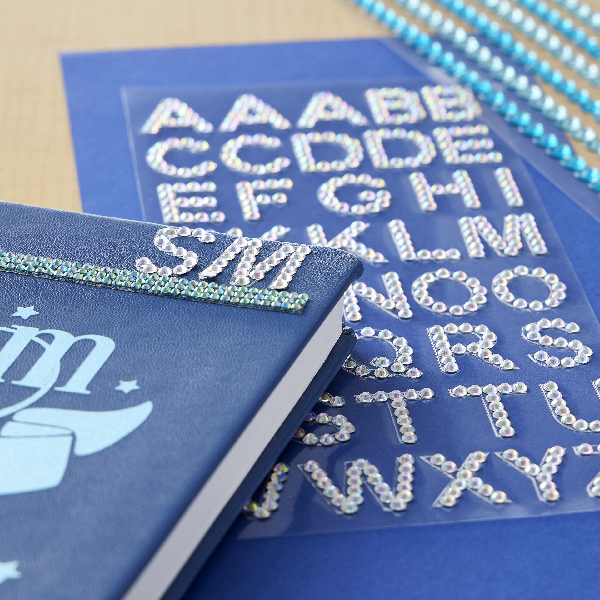 slide 2 of 2, Iridescent Rhinestone Alphabet Stickers By Recollections, 3/4 in