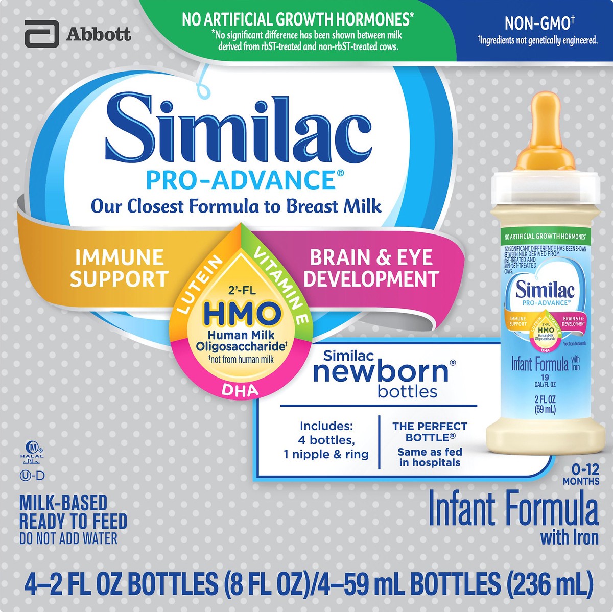 slide 6 of 11, Similac Newborn with Iron Infant Formula 4.0 ea, 4 ct; 2 fl oz