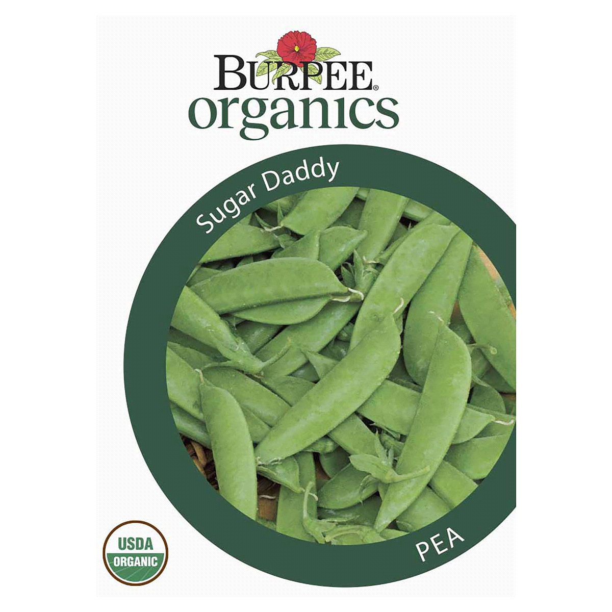 slide 1 of 5, Burpee Organic Snap Pea Sugar Daddy Seeds, 1 ct