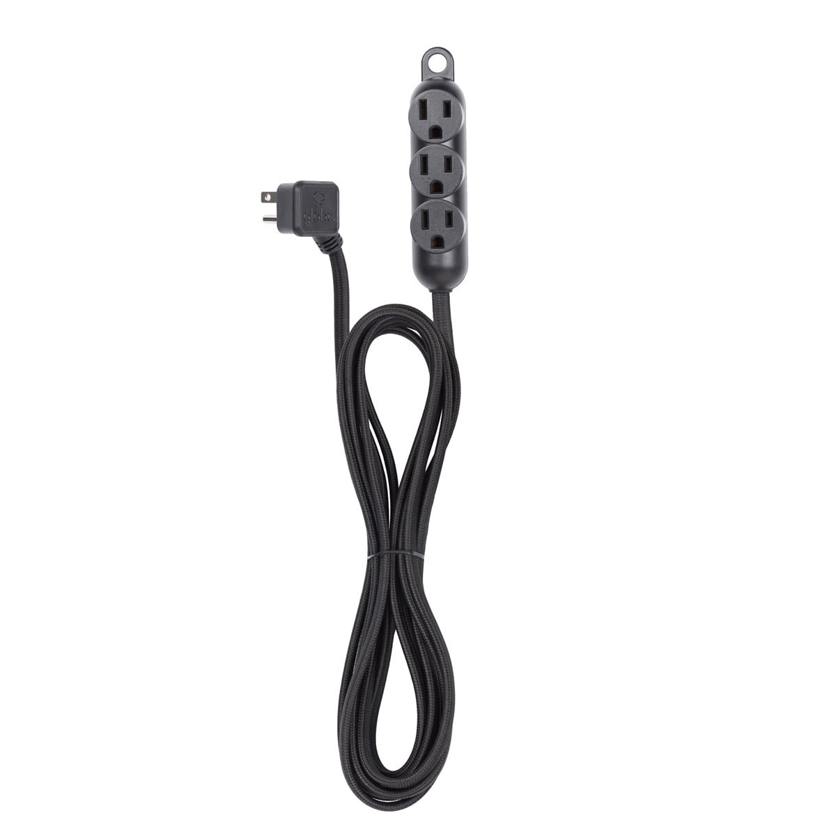 slide 1 of 5, Globe Designer 3 Outlet Cord - Black, 12 ft