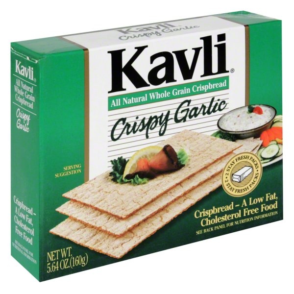 slide 1 of 1, Kavli Crispbread Garlic, 1 ct