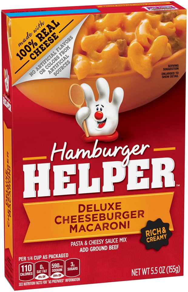 slide 1 of 1, Betty Crocker Hamburger Helper Deluxe Cheeseburger Macaroni, 5.5 oz