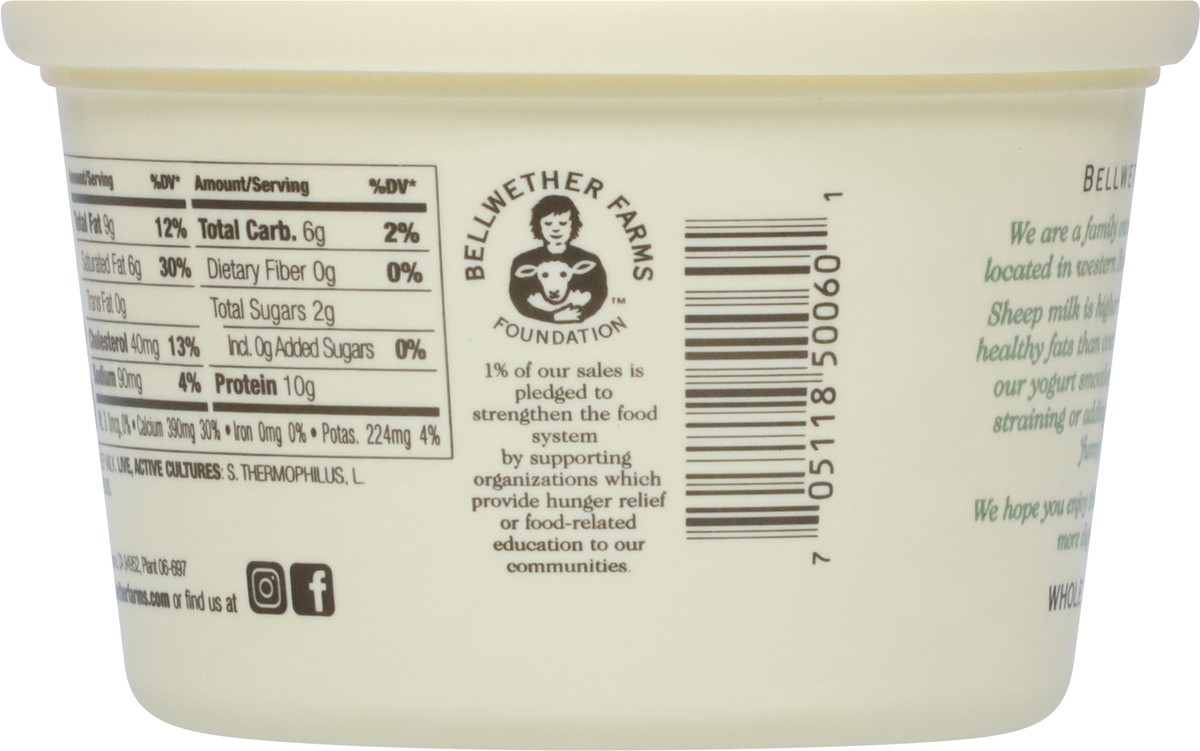 slide 7 of 9, Bellwether Farms Sheep Milk Plain Yogurt, 16 oz