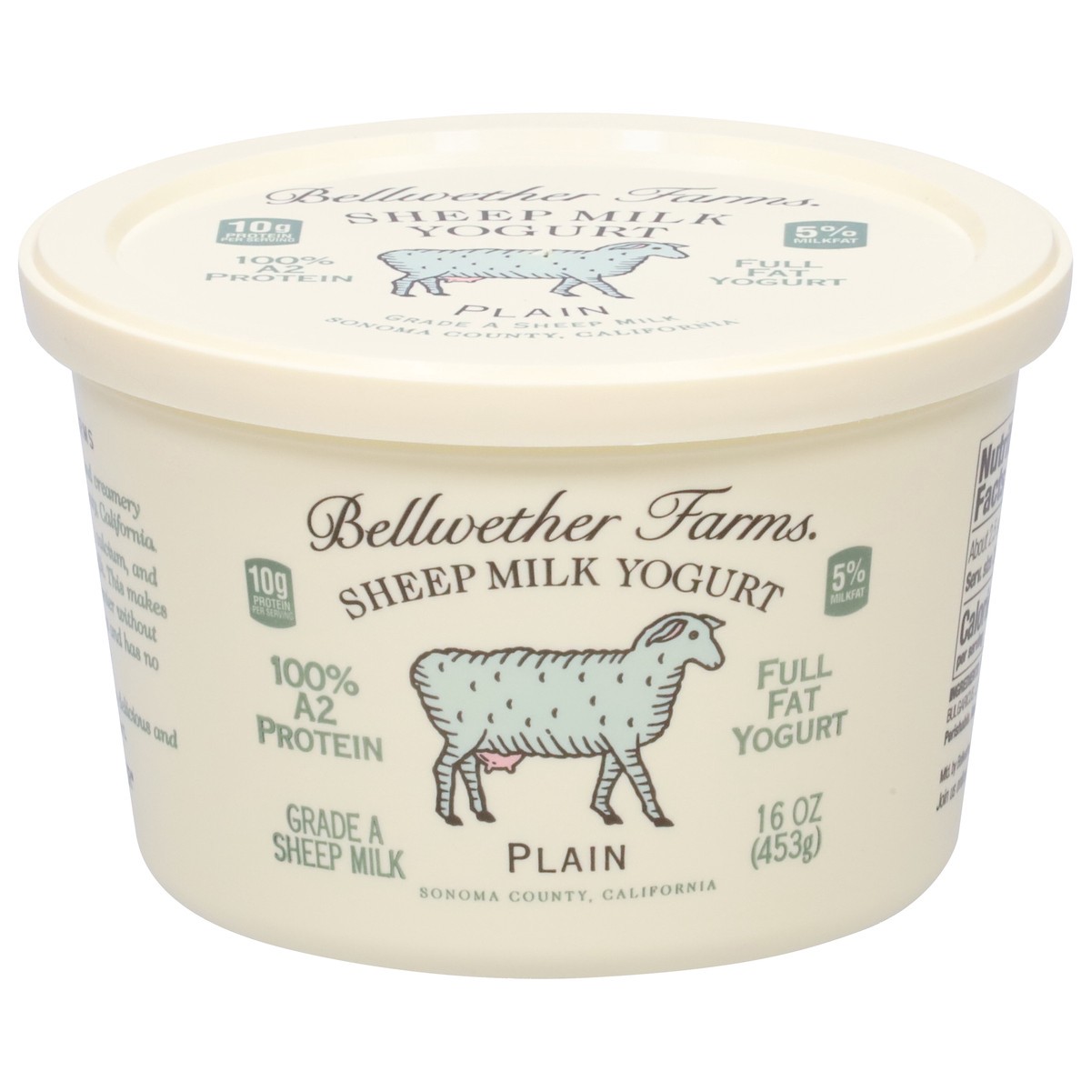 slide 1 of 9, Bellwether Farms Sheep Milk Plain Yogurt, 16 oz