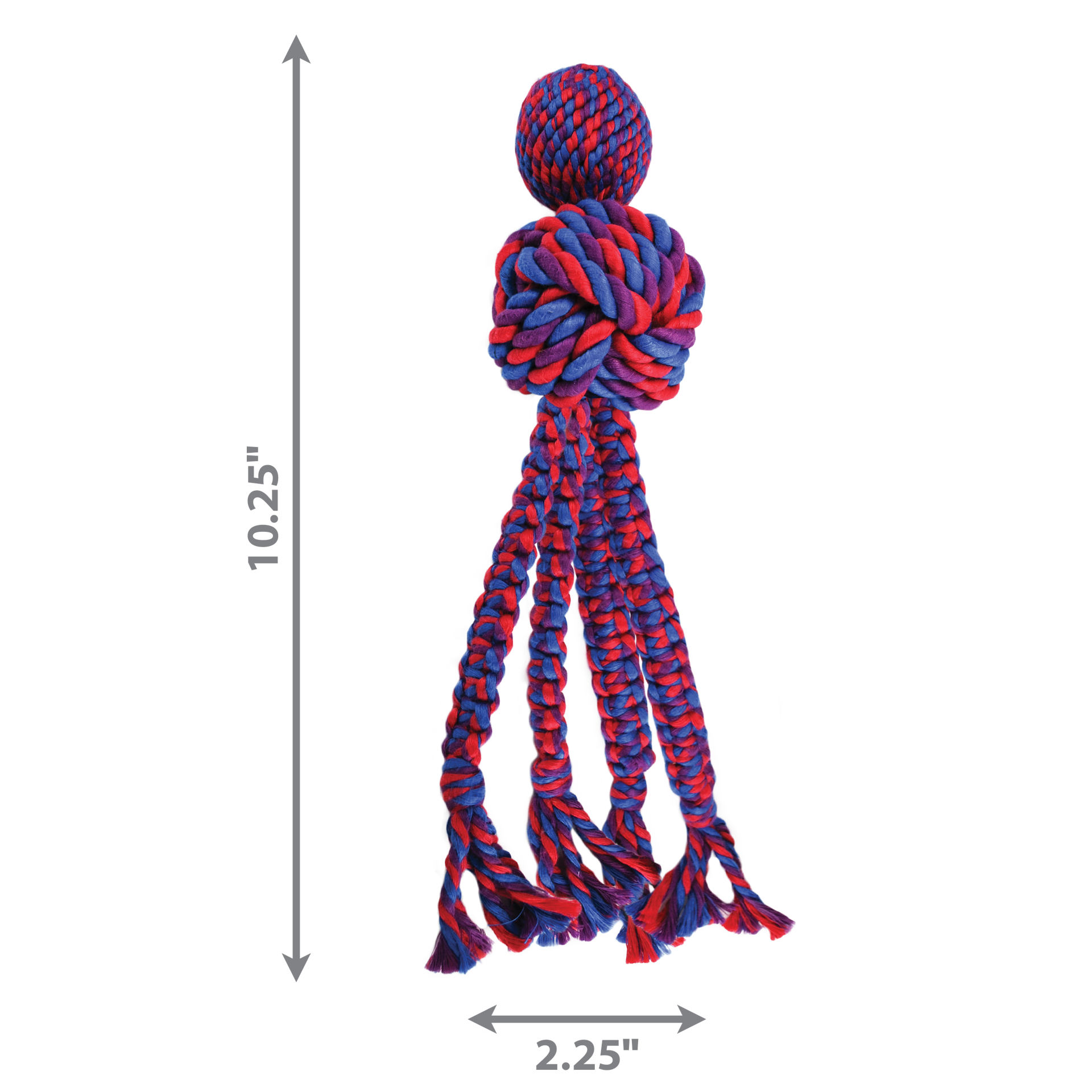 slide 2 of 3, KONG Wubba Weaves w/Rope Blue Sm, 1 ct