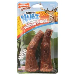 Nylabone Edibles Natural Nubz Wild Venison Flavor Dog Treats 2.8 oz