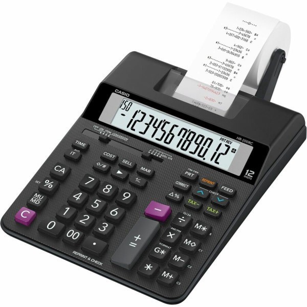 slide 4 of 4, Casio Hr-200Rc Compact Printing Calculator, 1 ct